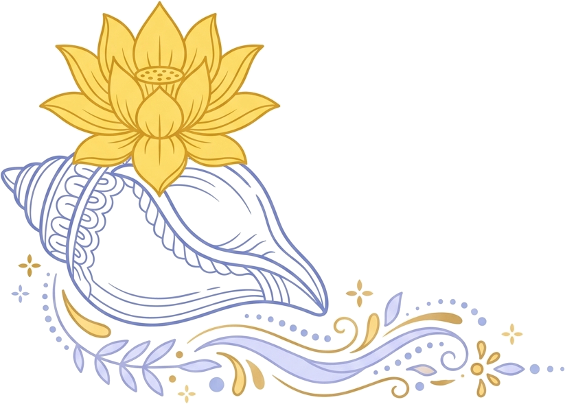 Puja Shankha Lotus Alpona